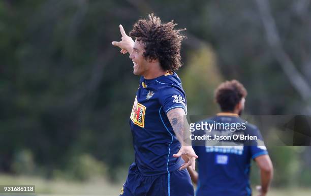 Kevin Proctor during a Gold Coast Titans NRL training session at Parkwood on March 14, 2018 in Gold Coast, Australia.