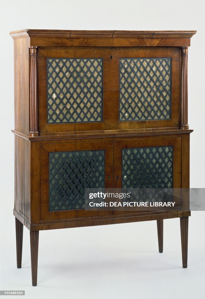 Venetian secretary desk with upper folding top