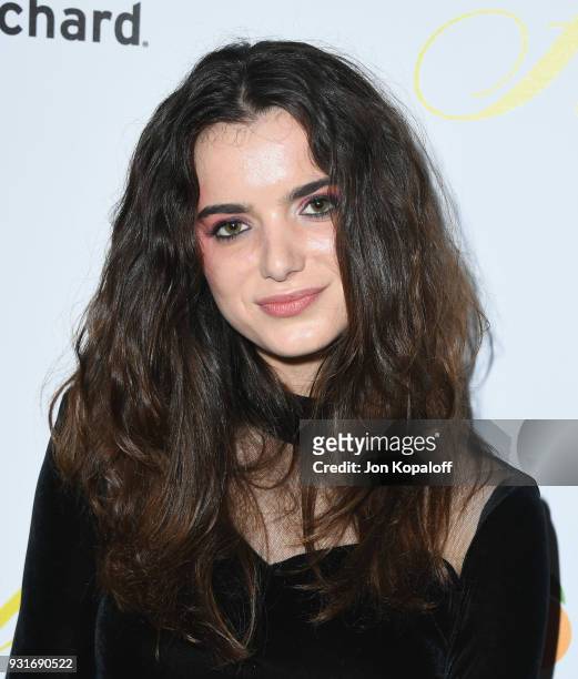 Dylan Gelula attends the Los Angeles Premiere "Flower" at ArcLight Cinemas on March 13, 2018 in Hollywood, California.