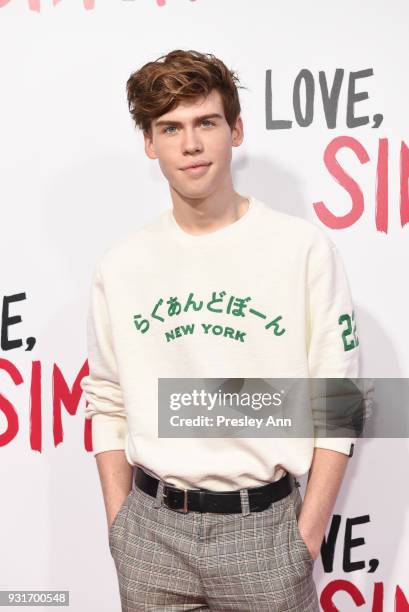 Aidan Alexander attends Special Screening Of 20th Century Fox's "Love, Simon" - Arrivals at Westfield Century City on March 13, 2018 in Century City,...