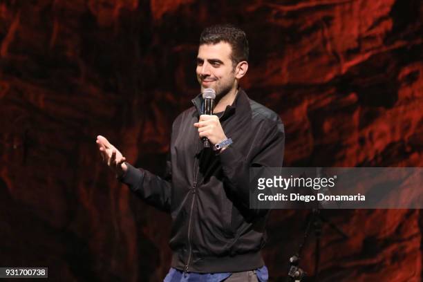 Sam Morril speaks onstage at Ally Coalition during SXSW at ACL Moody on March 13, 2018 in Austin, Texas.