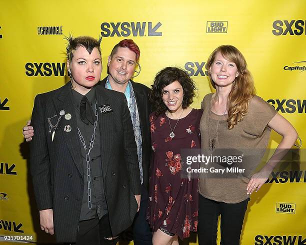 Heather Buckley, Andrew van den Houten, Jenn Wexler and Abbey Killheffer attend the premiere of "The Ranger" at Alamo Drafthouse Ritz During South By...