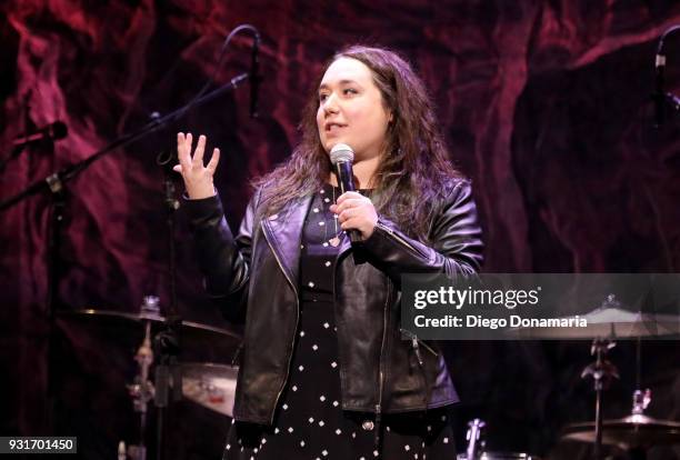 Liza Treyger speaks onstage at Ally Coalition during SXSW at ACL Moody on March 13, 2018 in Austin, Texas.