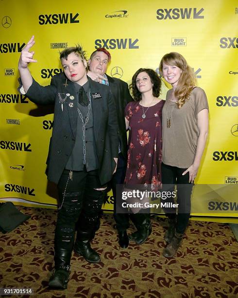 Heather Buckley, Andrew van den Houten, Jenn Wexler and Abbey Killheffer attend the premiere of "The Ranger" at Alamo Drafthouse Ritz During South By...