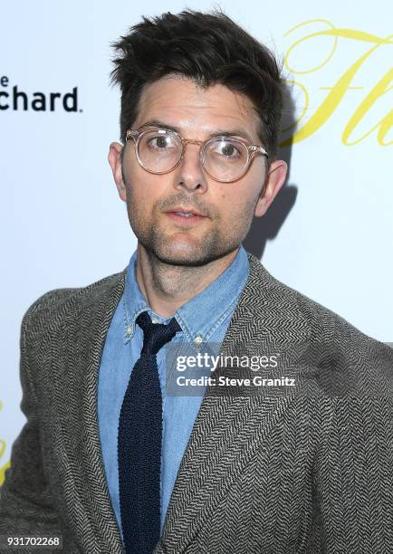 Adam Scott arrives at the Premiere Of The Orchard's "Flower" at ArcLight Cinemas on March 13, 2018 in Hollywood, California.