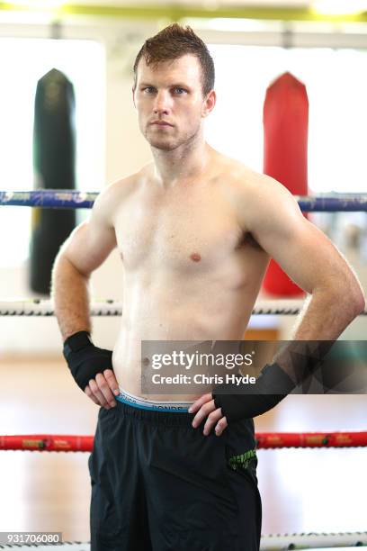 Jeff Horn poses for a portrait during a training session at Dundees Gym on March 14, 2018 in Brisbane, Australia. F