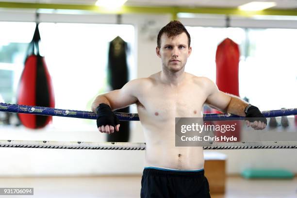 Jeff Horn poses for a portrait during a training session at Dundees Gym on March 14, 2018 in Brisbane, Australia. F