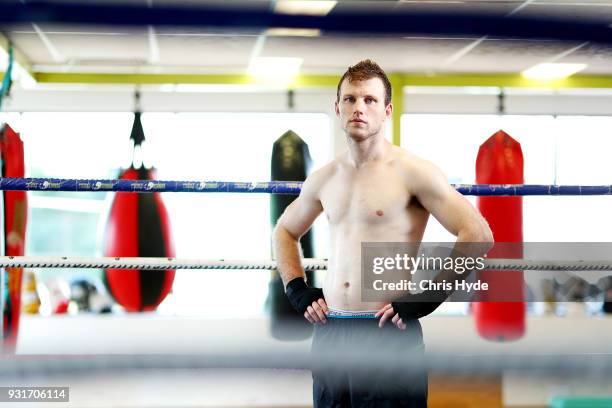 Jeff Horn poses for a portrait during a training session at Dundees Gym on March 14, 2018 in Brisbane, Australia. F