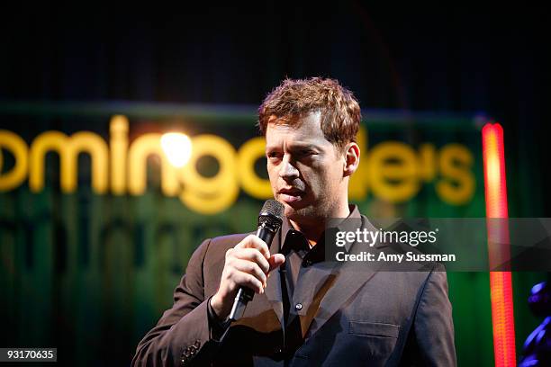 Singer Harry Connick, Jr performs at the 2009 holiday windows unveiling at Bloomingdale's on November 17, 2009 in New York City.