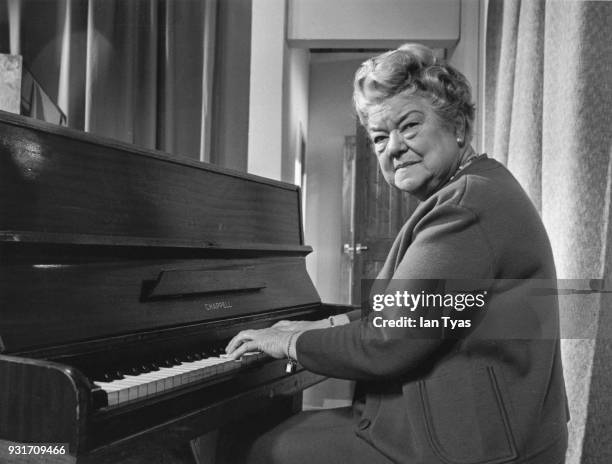 British actress Violet Carson , who played Ena Sharples in the television soap opera 'Coronation Street', 8th June 1972.