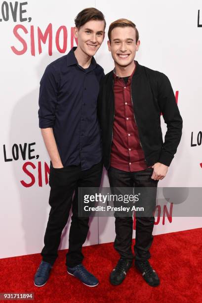 Guest and Tyler Henry attend Special Screening Of 20th Century Fox's "Love, Simon" - Arrivals at Westfield Century City on March 13, 2018 in Century...