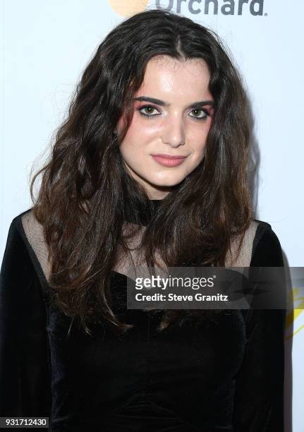 Dylan Gelula arrives at the Premiere Of The Orchard's "Flower" at ArcLight Cinemas on March 13, 2018 in Hollywood, California.