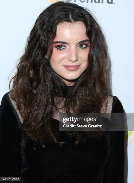 Dylan Gelula arrives at the Premiere Of The Orchard's "Flower" at ArcLight Cinemas on March 13, 2018 in Hollywood, California.