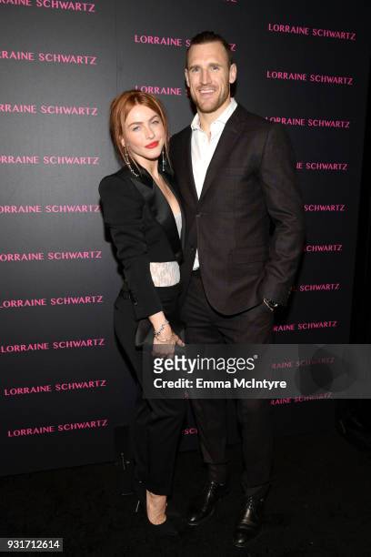 Julianne Hough and Brooks Laich attend Lorraine Schwartz launches The Eye Bangle a new addition to her signature Against Evil Eye Collection at...