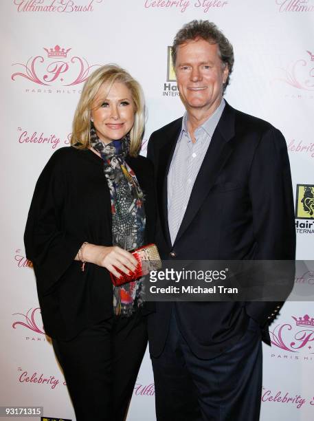 Kathy Hilton and Rick Hilton arrive to the launch party for Paris Hilton's new hair and beauty line held at the Thompson Hotel on November 17, 2009...