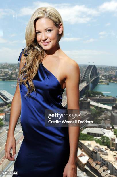 Miss Universe Australia contestant Renae Wauhop arrives for the official launch of Miss Universe Australia 2010 at the Shangri-La Hotel on November...