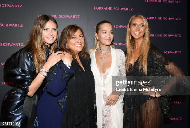 Heidi Klum, Lorraine Schwartz, Rita Ora, and Ofira Sandberg attend Lorraine Schwartz launches The Eye Bangle a new addition to her signature Against...