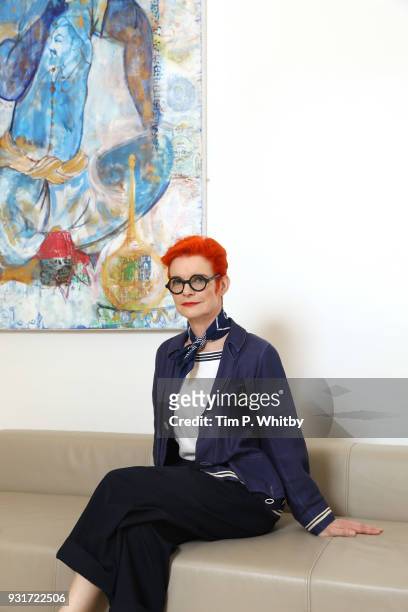 Costume designer Sandy Powell poses during a portrait session at the Museum of Islamic Art on day six of Qumra, the fourth edition of the industry...