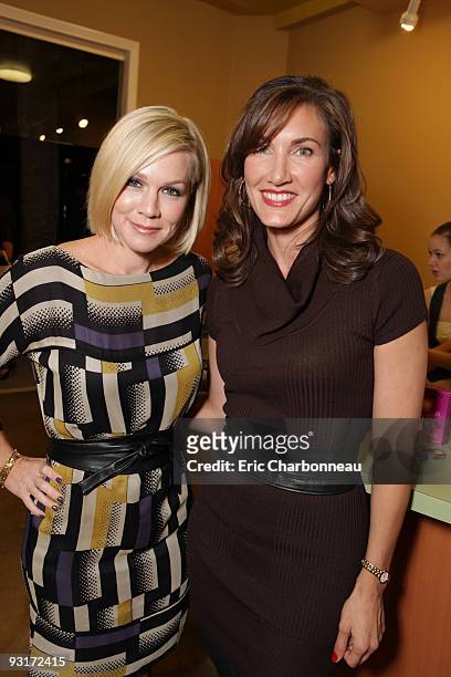 Jennie Garth and Lollipop Theater Network's Evelyn Iocolano at the "La Collection Lollipop" by Lancome launch benefiting The Lollipop Theater Network...