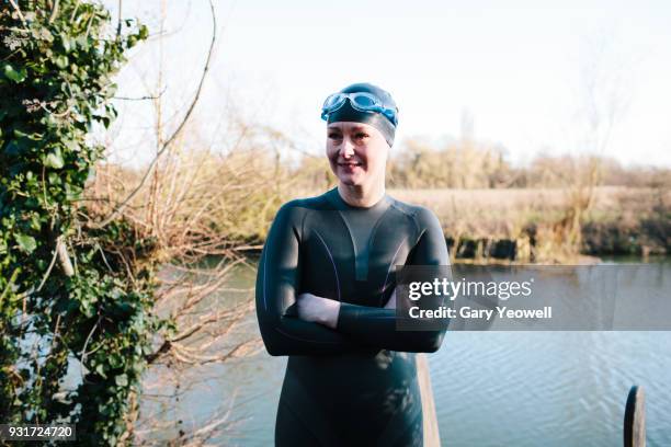 Female open water swimmer