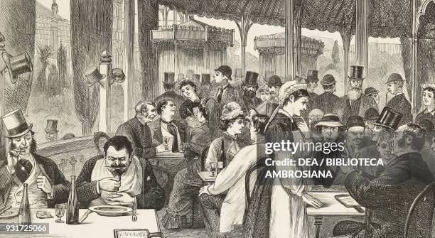 The Duval Restaurant, the Paris Exhibition, France, illustration from The Graphic, volume XVII, no 444, June 1, 1878.
