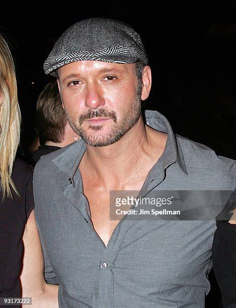 Singer/actor Tim McGraw attends "The Blind Side" premiere after party on November 17, 2009 in New York City.