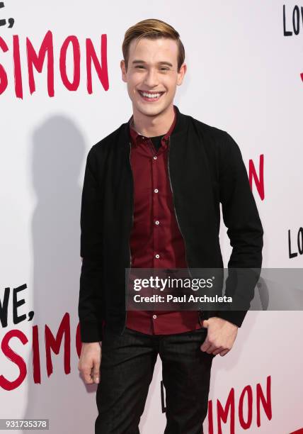 Reality TV Personality Tyler Henry attends the "Love, Simon" special screening at the Westfield Century City on March 13, 2018 in Century City,...
