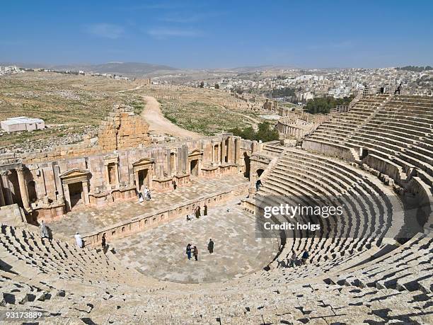 ruins of jerash, jordan - jerash stock pictures, royalty-free photos & images