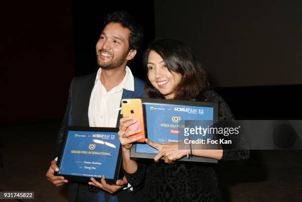 Grand Prix international awarded director Vinamra Pancharia for Unsung Hero attend 'Mobile Film Festival 2018' at Mk2 Bibliotheque on March 13, 2018...
