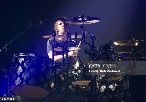 Dominic Howard of Muse performs on stage at Ahoy on November 14, 2009 in Rotterdam, Netherlands.