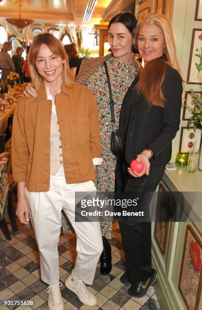 Sienna Guillory, Erin O'Connor and Tamara Beckwith attend an exclusive wellness breakfast celebrating luxury sportswear brand Monreal hosted by...
