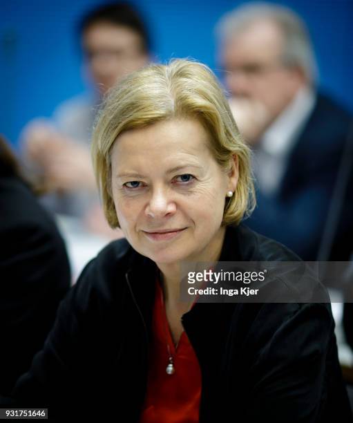 Gesine Loetzsch, Die Linke party and Member of the German Bundestag , captured on March 13, 2018 in Berlin, Germany.