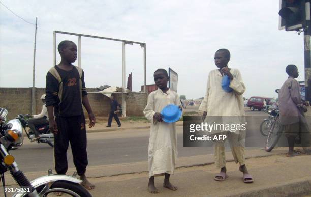 By Aminu Abubakar Child beggars roam about the streets carrying bowls in search of food in Kano on November 17, 2009. The number of child beggars in...