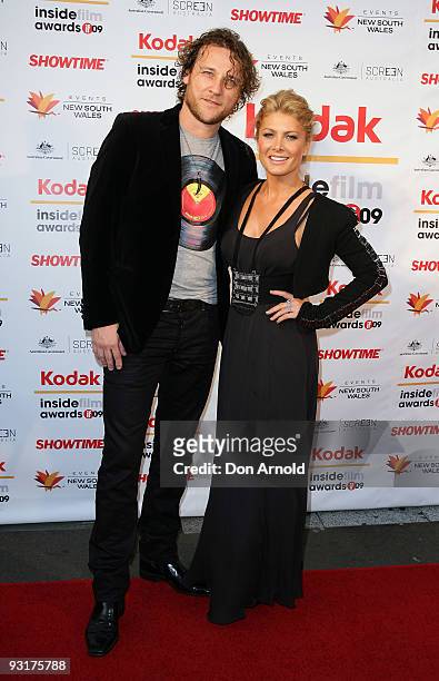 Cameron McGlinchey and Natalie Bassingthwaighte arrives for the 2009 Kodak Inside Film Awards at Luna Park on November 18, 2009 in Sydney, Australia.