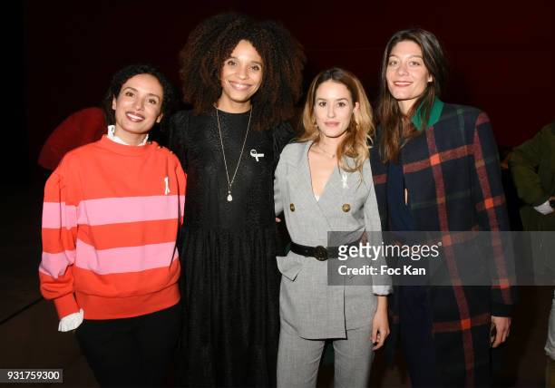 Amelle Chahbi, Stefi Celma, Alice David and Anne Sophie Bion attend 'Mobile Film Festival 2018' at Mk2 Bibliotheque on March 13, 2018 in Paris,...