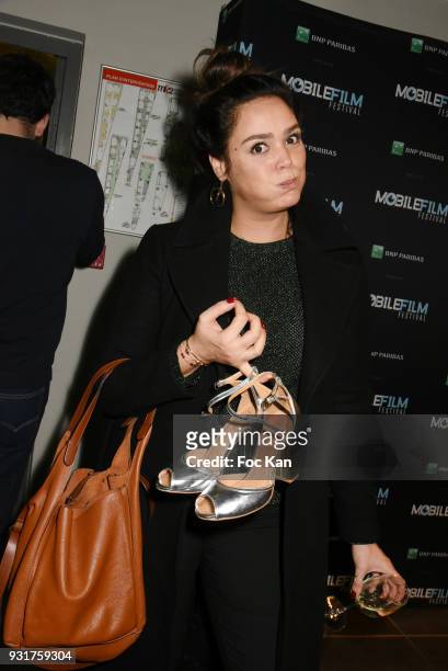 Actress Lola Dewaere attends 'Mobile Film Festival 2018' at Mk2 Bibliotheque on March 13, 2018 in Paris, France.