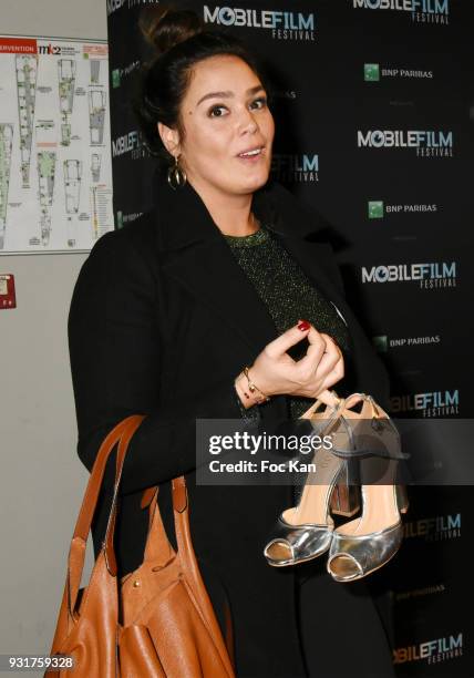 Actress Lola Dewaere attends 'Mobile Film Festival 2018' at Mk2 Bibliotheque on March 13, 2018 in Paris, France.