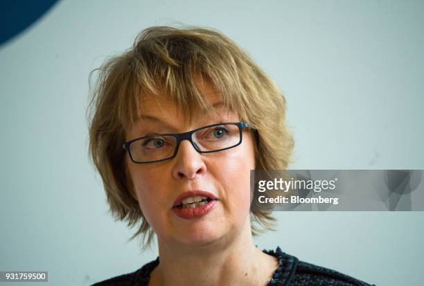 Elga Bartsch, chief European economist at Morgan Stanley, speaks at the 'ECB and its Watchers' conference in Frankfurt, Germany, on Wednesday, March...