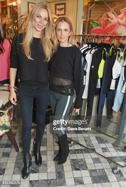 Donata Davidoff and Stefani Grosse attend an exclusive wellness breakfast celebrating luxury sportswear brand Monreal hosted by Tamara Beckwith at...