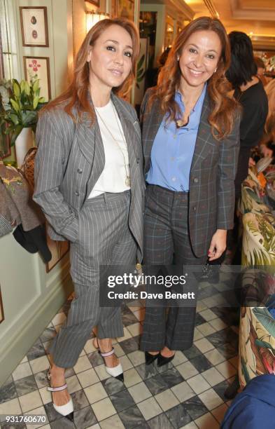 Sofia Barattieri and Magda Pozzo attend an exclusive wellness breakfast celebrating luxury sportswear brand Monreal hosted by Tamara Beckwith at The...