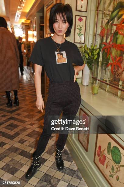 Betty Bachz attends an exclusive wellness breakfast celebrating luxury sportswear brand Monreal hosted by Tamara Beckwith at The Ivy Chelsea Garden...