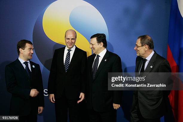 Russian President Dmitry Medvedev, Swedish Prime Minister Fredrick Reinfeldt, European Commission President Jose Manuel Barroso, EU Foreign Policy...