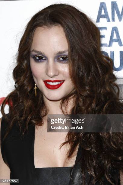Actress and singer Leighton Meester attends the grand opening celebration at American Eagle Outfitters, Times Square on November 17, 2009 in New York...