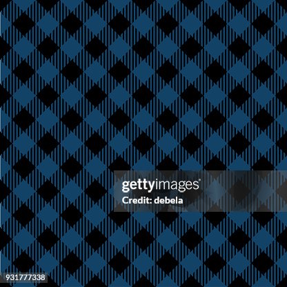 Blue Lumberjack Argyle Pattern Blue Lumberjack Argyle Pattern