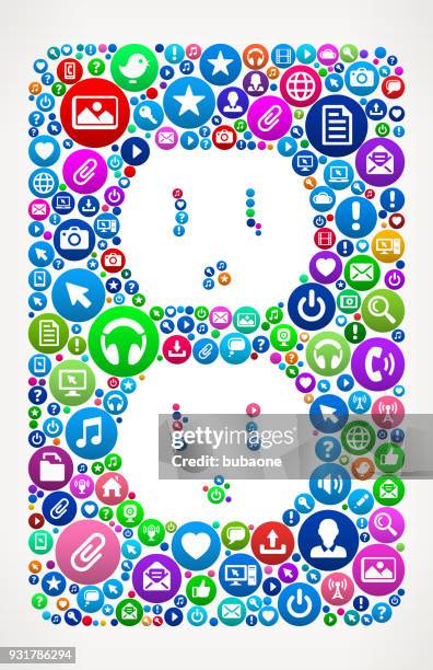 outlet internet communication technology icon pattern - socket set stock illustrations