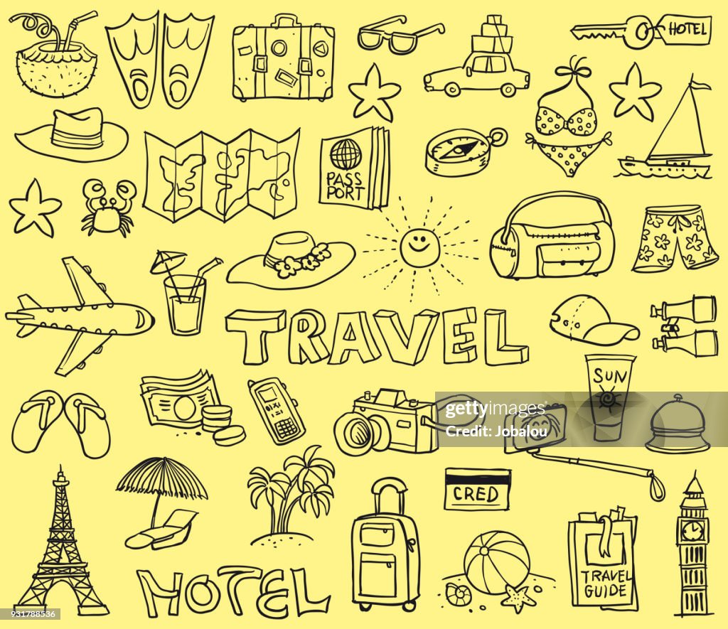 Travel Funny Doodles