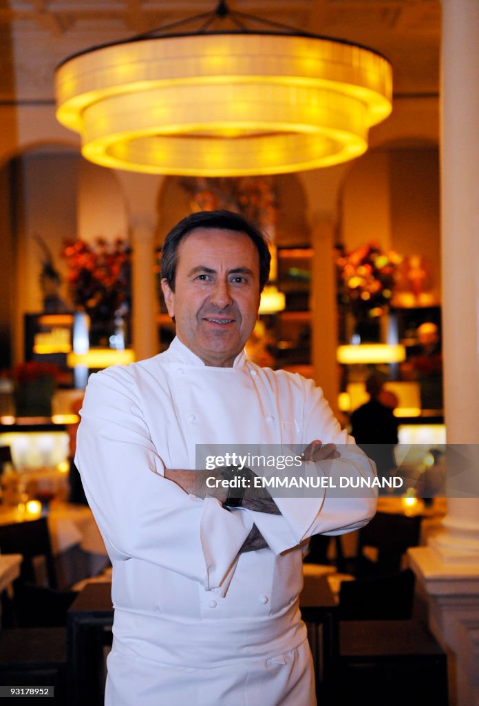 French chef Daniel Boulud poses at his f