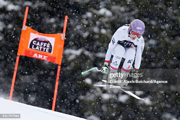 Anna Veith of Austria competes during the Audi FIS Alpine Ski World Cup Finals Men's and Women's Downhill on March 14, 2018 in Are, Sweden.