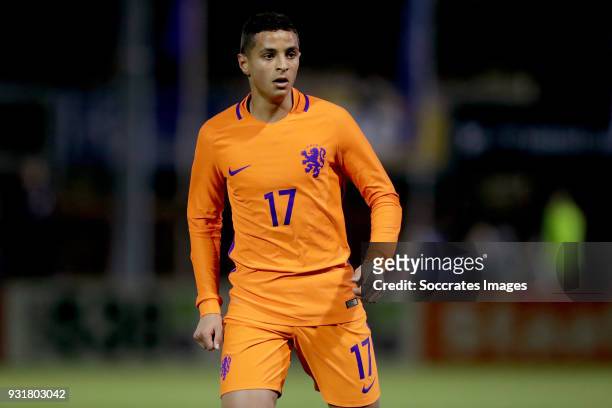 Mohammed Ihattaren of Holland U17 during the match between Turkey U17 v Holland U17 at the Sportpark Parkzicht on March 13, 2018 in Uden Netherlands