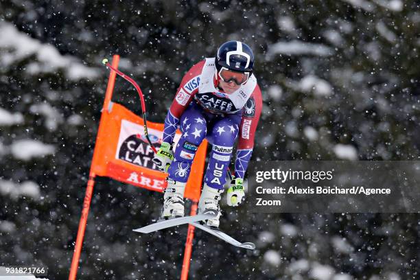 Alice Mckennis of USA competes during the Audi FIS Alpine Ski World Cup Finals Men's and Women's Downhill on March 14, 2018 in Are, Sweden.